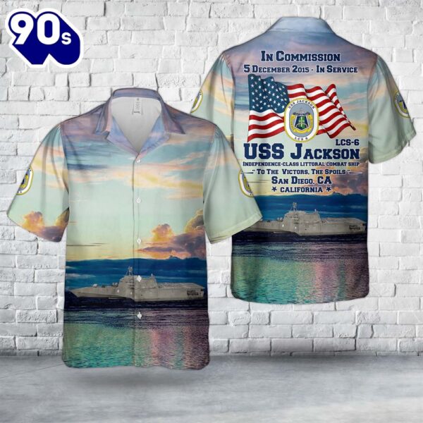 US Navy USS Jackson (LCS-6) Independence-class littoral combat ship Hawaiian Shirt