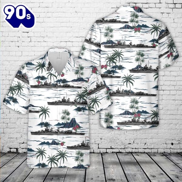 US Navy USS Jenkins (DD-447) Hawaiian Shirt