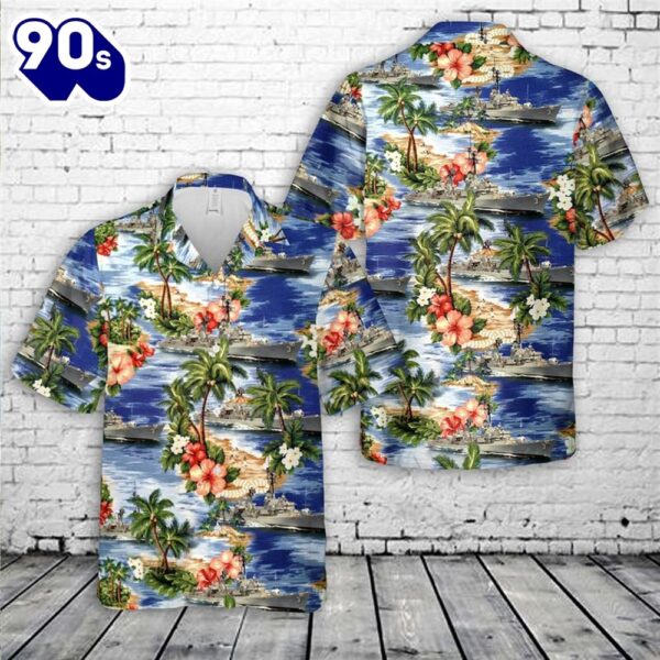 US Navy USS John King (DDG-3) Hawaiian Shirt