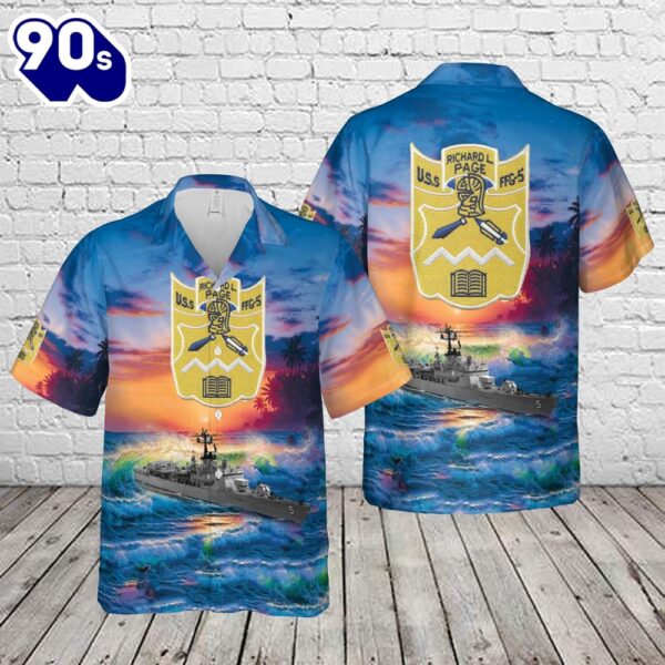 US Navy USS Richard L. Page (FFG-5) Hawaiian Shirt