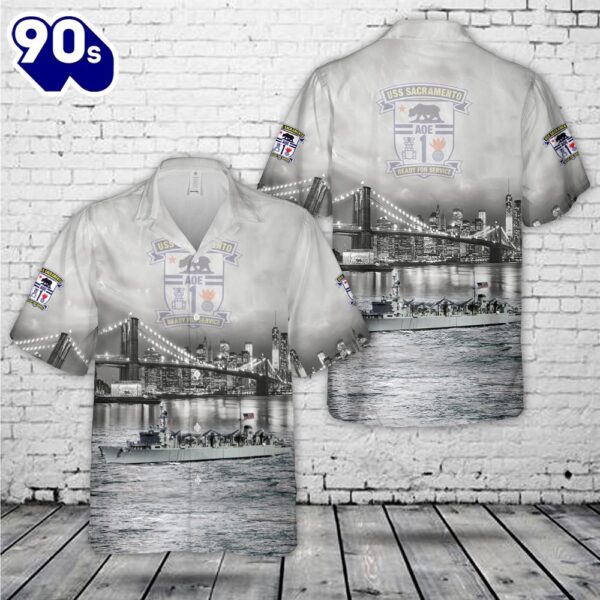 US Navy USS Sacramento (AOE-1) Hawaiian Shirt