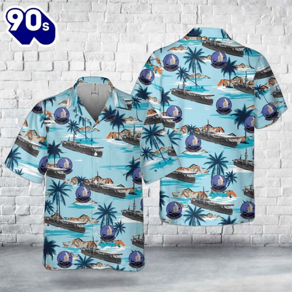 US Navy USS Saipan (CVL-48) Pocket Hawaiian Shirt