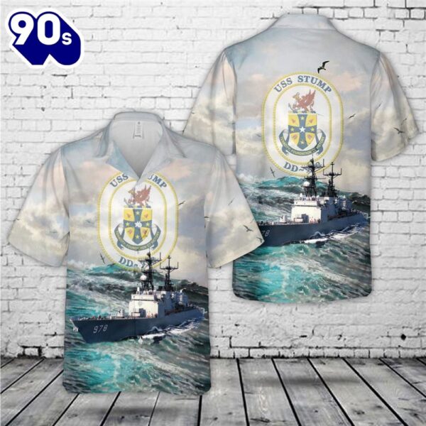 US Navy USS Stump (DD-978) Hawaiian Shirt