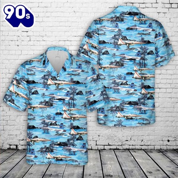 US Navy United States Naval Test Pilot School Northrop T-38 Talon Hawaiian Shirt