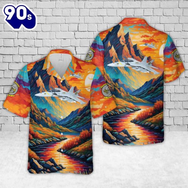 US Navy VAQ-138 Yellowjackets 2020 EA-18G Growler Hawaiian Shirt