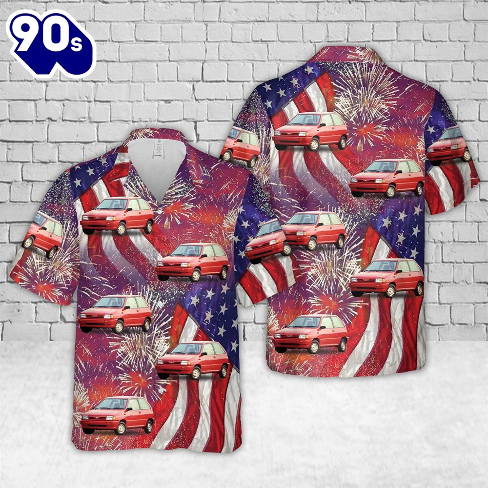 1993 Ford Festiva, 4th Of July Hawaiian Shirt 1993 Ford Festiva, 4th Of July Hawaiian Shirt