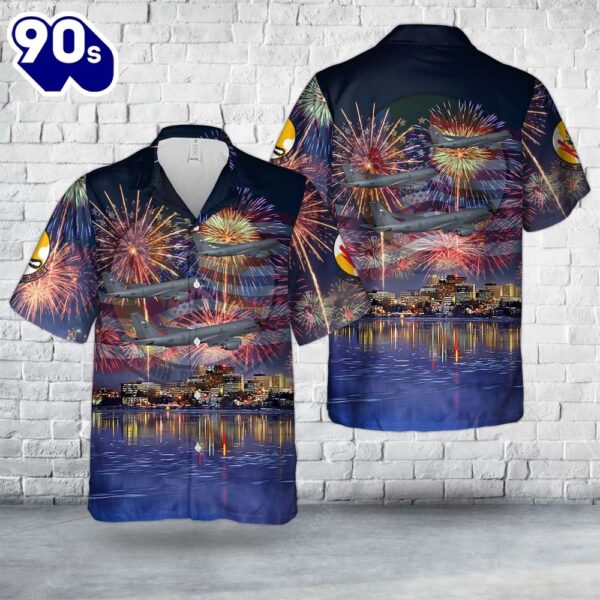 Alaska Air National Guard 168th Air Refueling Wing Boeing KC-135R Stratotanker, 4th Of July Hawaiian Shirt