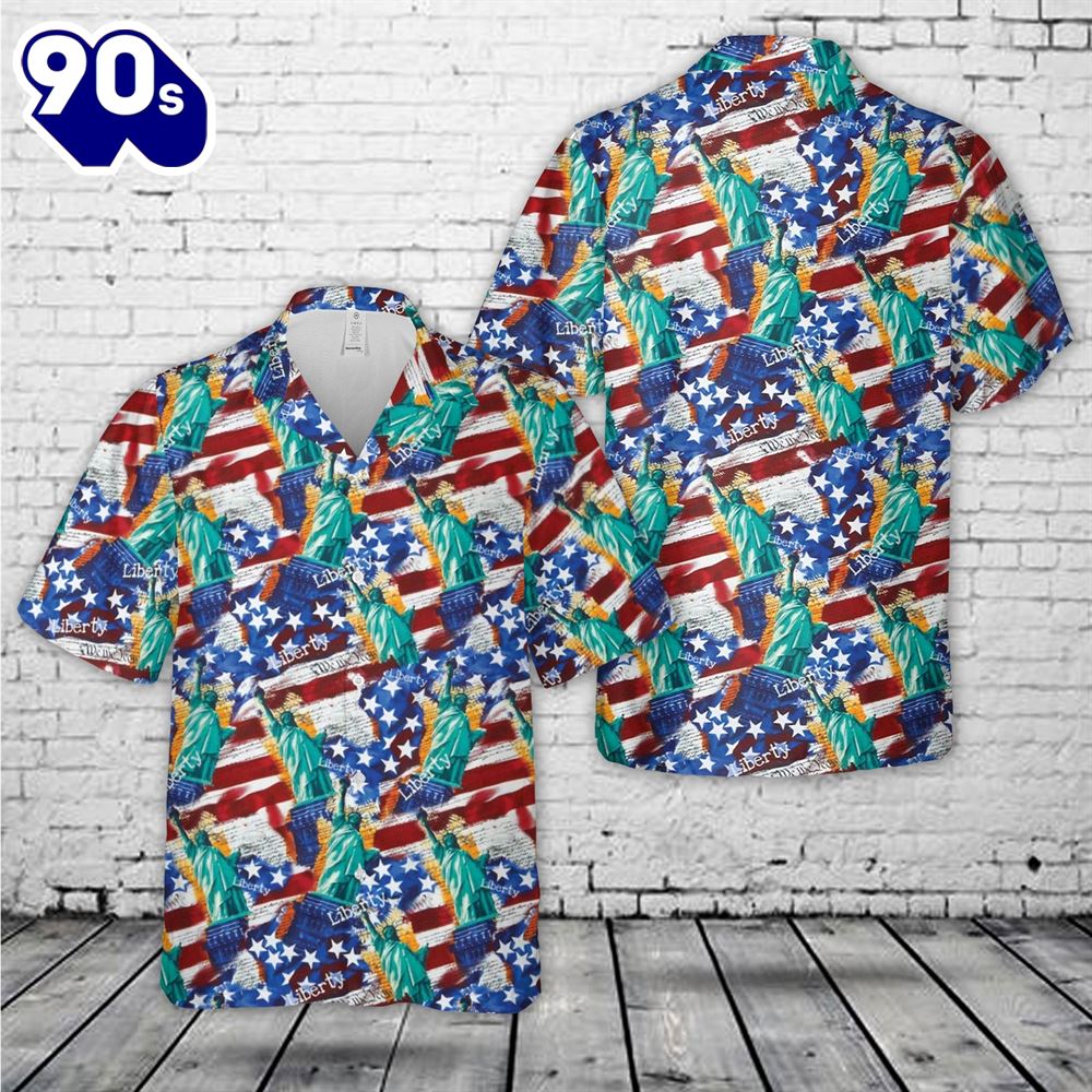 America Liberty, 4th Of July Hawaiian Shirt America Liberty, 4th Of July Hawaiian Shirt
