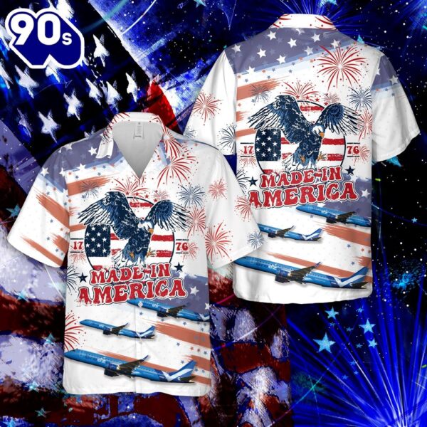 Breeze Airways Embraer 190-200IGW, 4th Of July Hawaiian Shirt