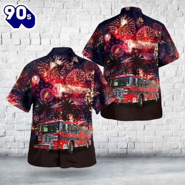 Brilliant, Ohio, Brilliant Fire Department, 4th Of July Hawaiian Shirt