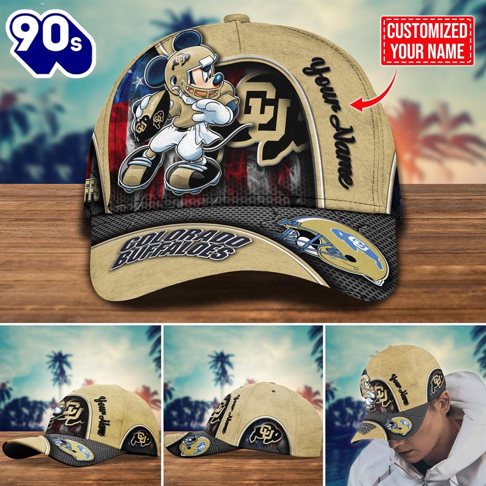 NCAA Colorado Buffaloes Mickey New Arrivals Custom Cap NCAA Colorado Buffaloes Mickey New Arrivals Custom Cap