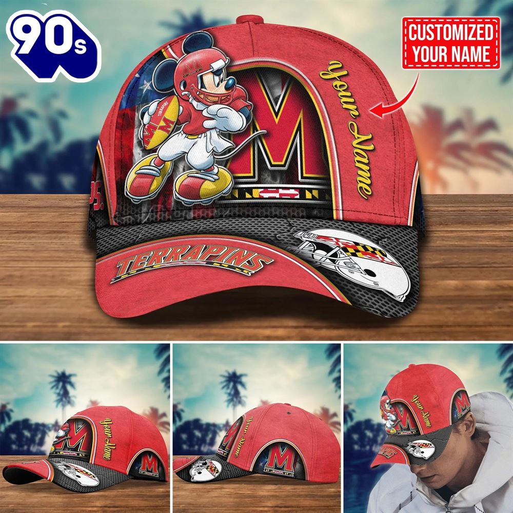NCAA Maryland Terrapins Mickey New Arrivals Custom Cap NCAA Maryland Terrapins Mickey New Arrivals Custom Cap