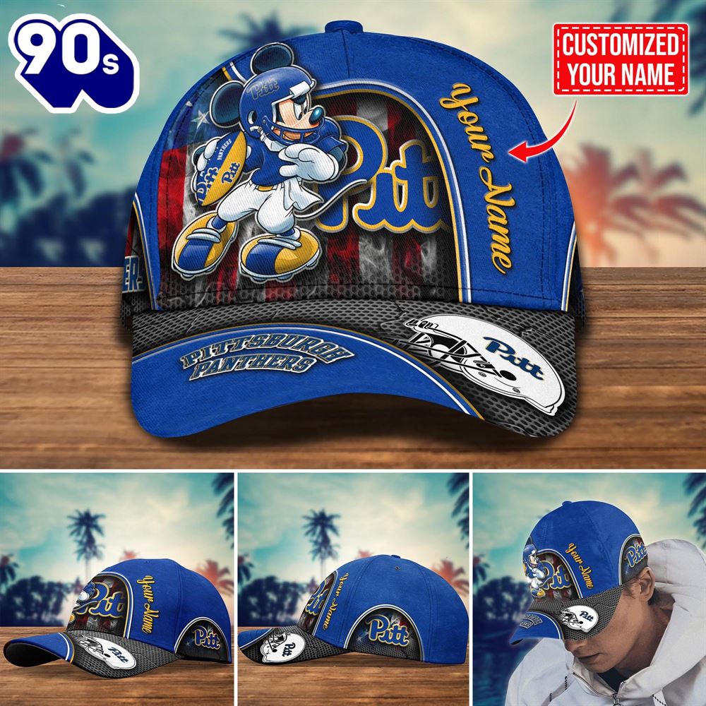 NCAA Pittsburgh Panthers Mickey New Arrivals Custom Cap NCAA Pittsburgh Panthers Mickey New Arrivals Custom Cap