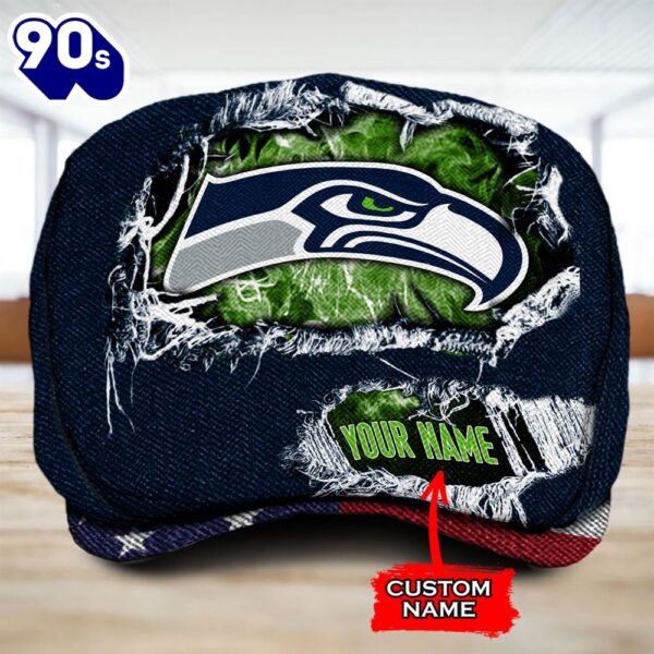 Seattle Seahawks NFL Jeff Cap Custom Name