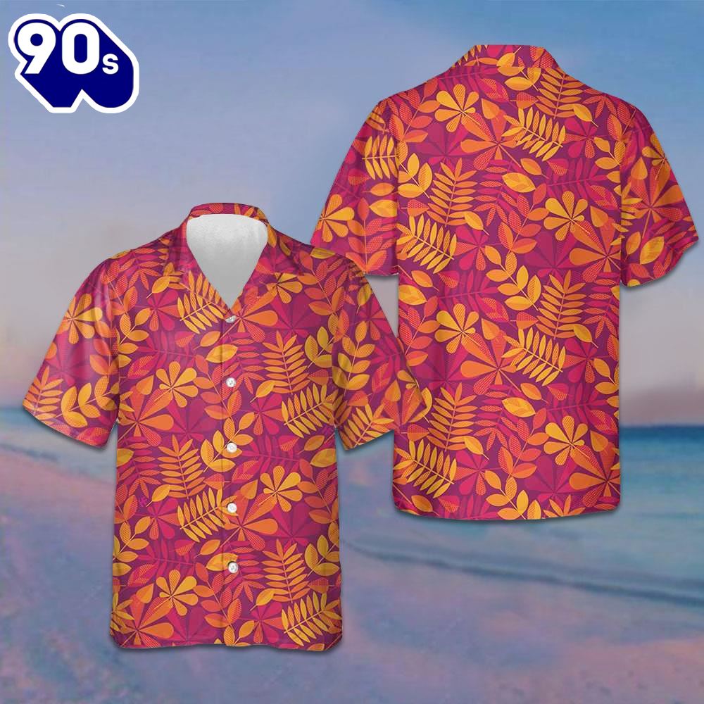 Autumn Leaves Seamless Pattern For Thanksgiving Hawaiian Shirt Thanksgiving Gifts For Friends Autumn Leaves Seamless Pattern For Thanksgiving Hawaiian Shirt Thanksgiving Gifts For Friends