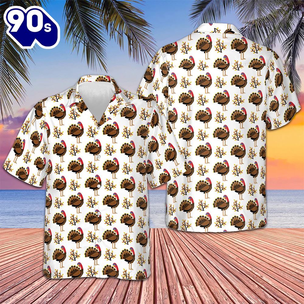 Autumn Turkey Birds Hawaiian Shirt Summer Button Up Shirts Mens Gifts For Thanksgiving Autumn Turkey Birds Hawaiian Shirt Summer Button Up Shirts Mens Gifts For Thanksgiving