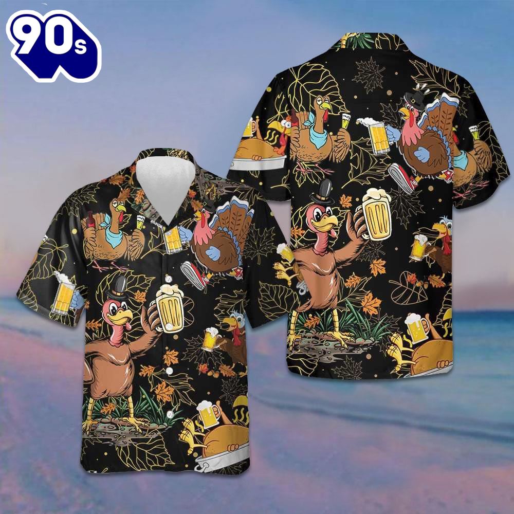 Drunk Turkey Thanksgiving Hawaiian Shirt Funny Thanksgiving Shirt Gifts For Friends Drunk Turkey Thanksgiving Hawaiian Shirt Funny Thanksgiving Shirt Gifts For Friends