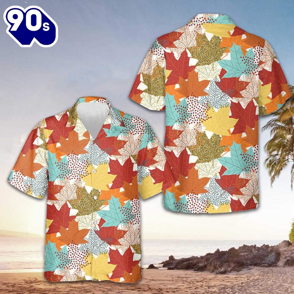 Fall Maple Leaves Hawaiian Shirt Funny Thanksgiving Shirt Gifts For Him Fall Maple Leaves Hawaiian Shirt Funny Thanksgiving Shirt Gifts For Him
