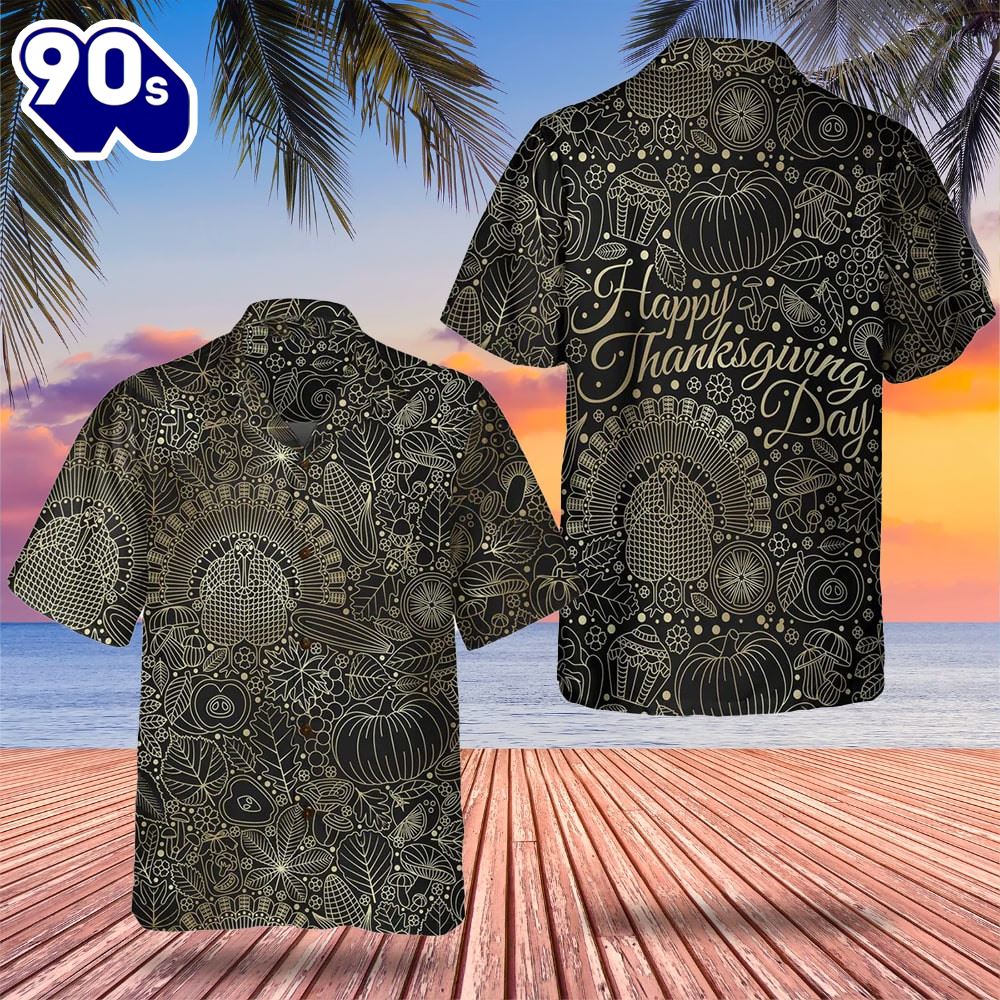 Happy Thanksgiving Day Hawaiian Shirt Button Up Shirt Thanksgiving Gifts For Boyfriend Happy Thanksgiving Day Hawaiian Shirt Button Up Shirt Thanksgiving Gifts For Boyfriend