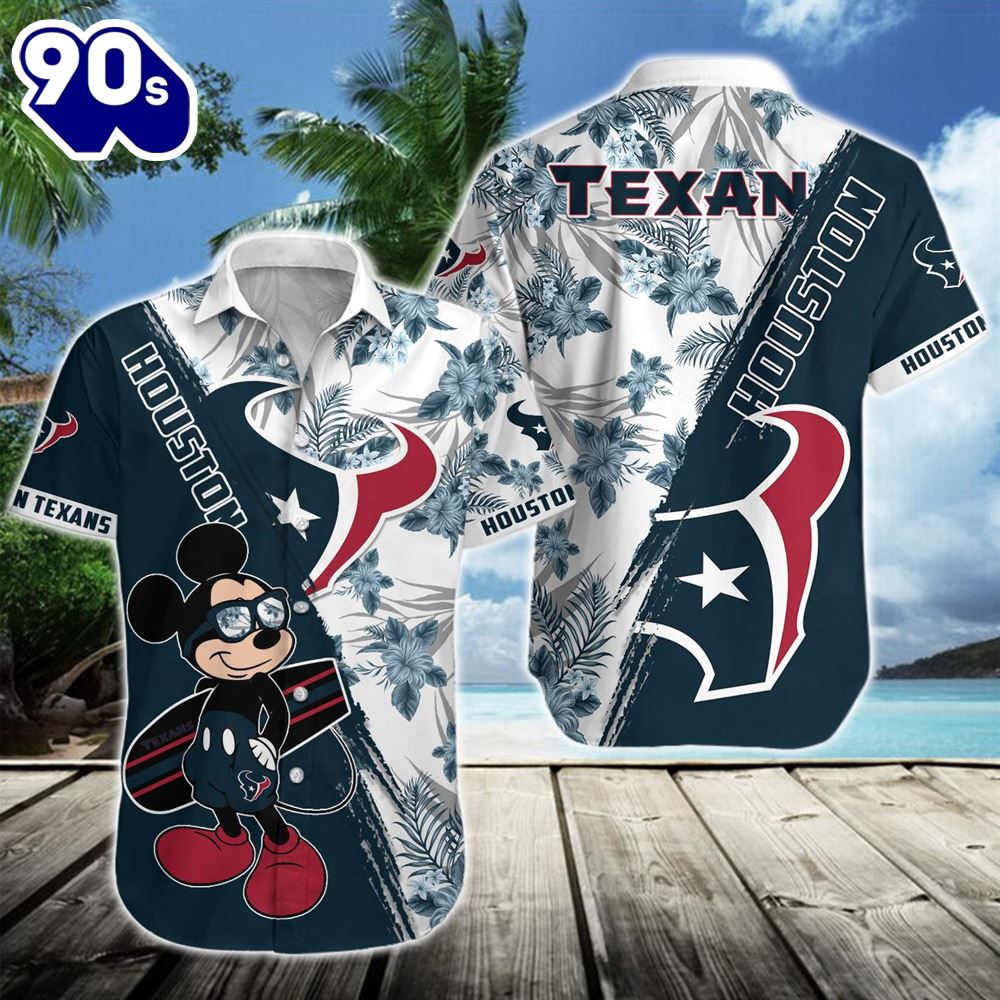 Houston Texans Team NFL Mickey Hawaiian Beach Shirt Houston Texans Team NFL Mickey Hawaiian Beach Shirt