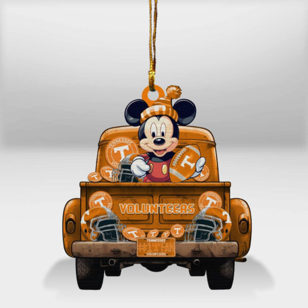 Tennessee Volunteers Mickey Mouse Christmas Wood Ornament