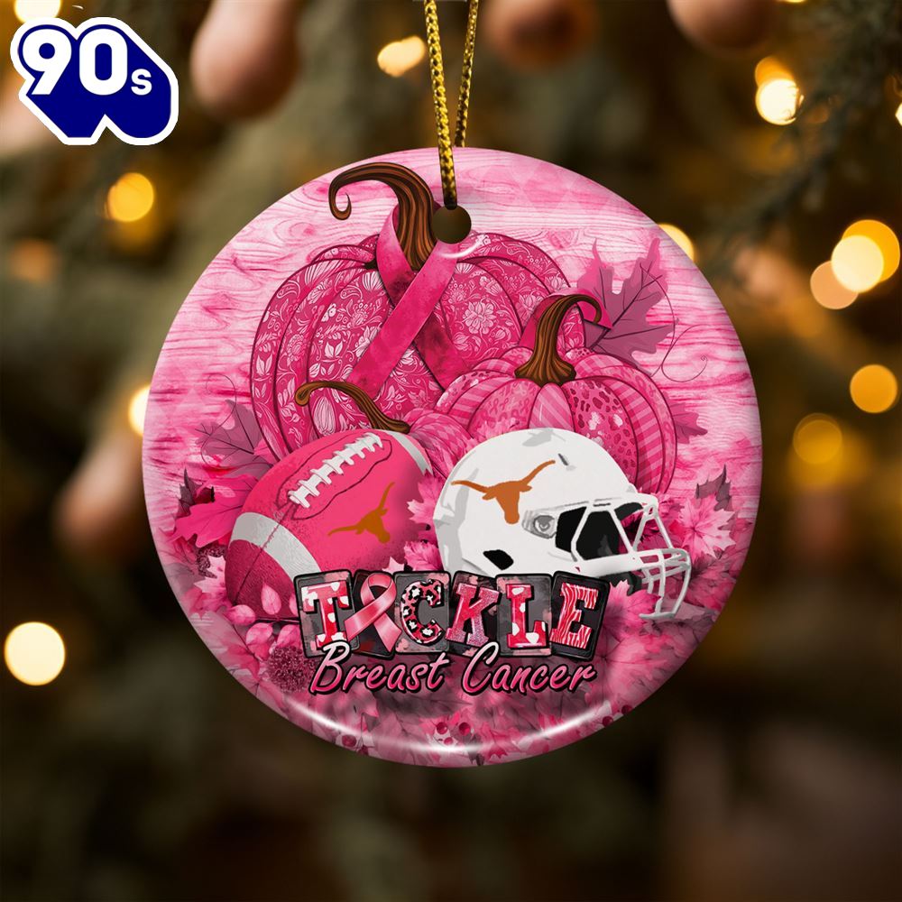 Texas Longhorns Breast Cancer And Sport Team Ceramic Ornament Texas Longhorns Breast Cancer And Sport Team Ceramic Ornament