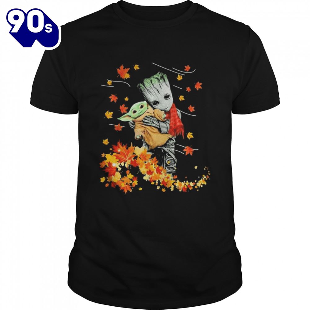 Baby Groot Hug Baby Yoda Thanksgiving Shirt Baby Groot Hug Baby Yoda Thanksgiving Shirt