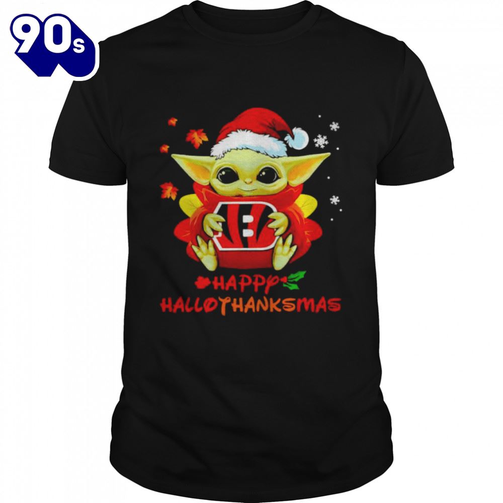Baby Yoda Bengals Happy Hallothanksmas Shirt Baby Yoda Bengals Happy Hallothanksmas Shirt