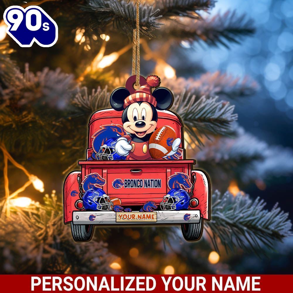 Boise State Broncos Mickey Mouse Ornament Personalized Your Name Sport Home Decor Boise State Broncos Mickey Mouse Ornament Personalized Your Name Sport Home Decor