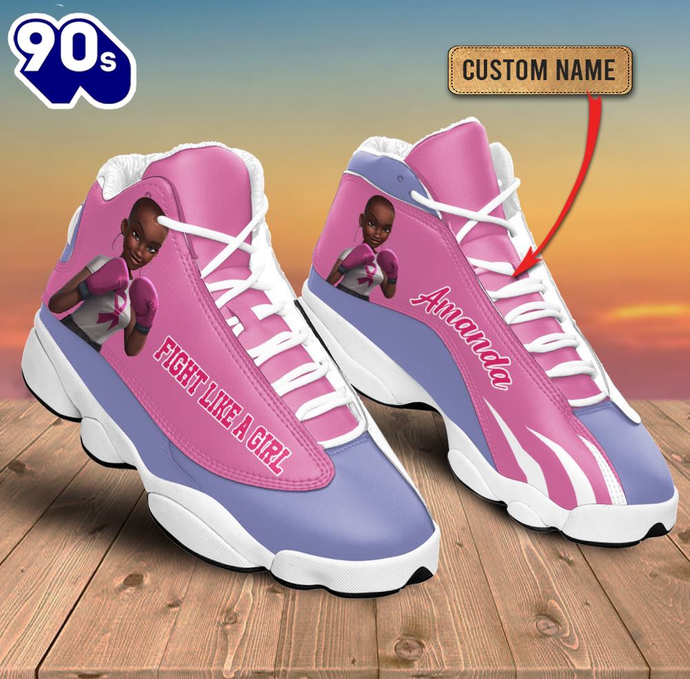 Breast Cancer Fight Like A Girl Purple Custom Name Jd13 Shoes Breast Cancer Fight Like A Girl Purple Custom Name Jd13 Shoes