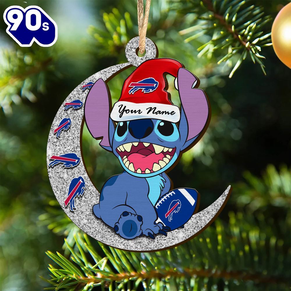 Buffalo Bills NFL Stitch With Moon Ornament Buffalo Bills NFL Stitch With Moon Ornament