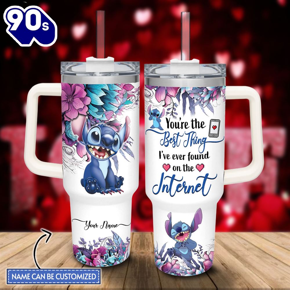 Custom Name Stitch You're The Best Thing 40oz Stainless Steel Tumbler Custom Name Stitch You're The Best Thing 40oz Stainless Steel Tumbler