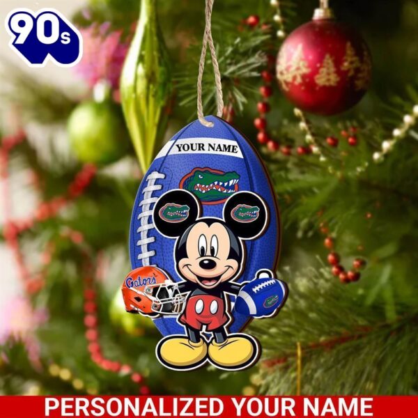 Florida Gators And Mickey Mouse Ornament Personalized Your Name