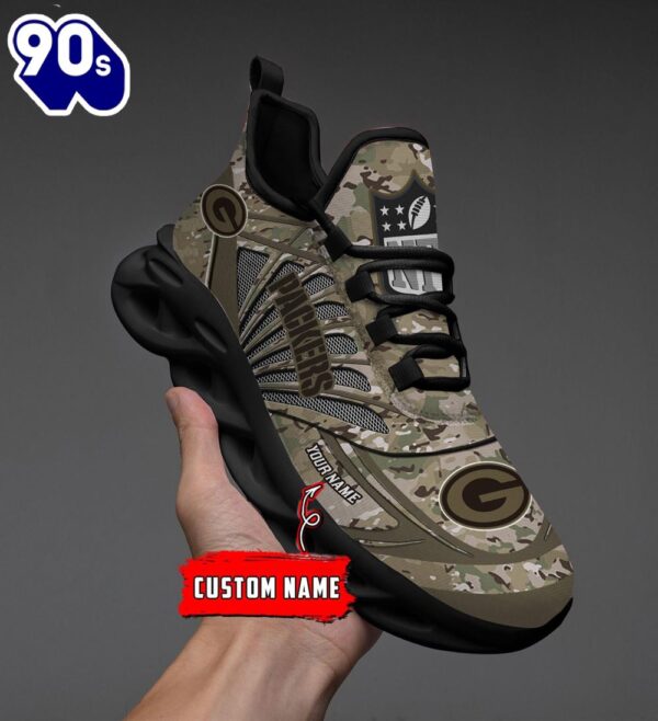 Green Bay Packers NFL Personalized Camo Max Soul Shoes