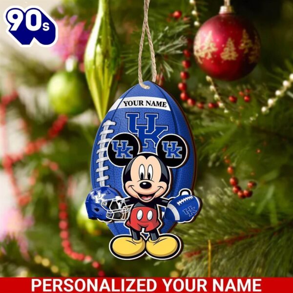 Kentucky Wildcats And Mickey Mouse Ornament Personalized Your Name