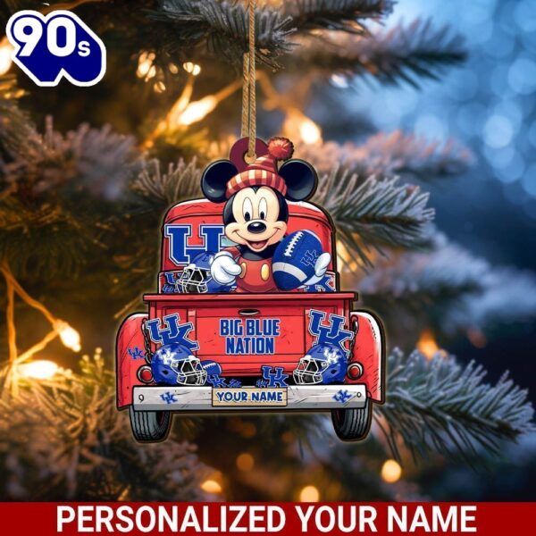 Kentucky Wildcats Mickey Mouse Ornament Personalized Your Name Sport Home Decor