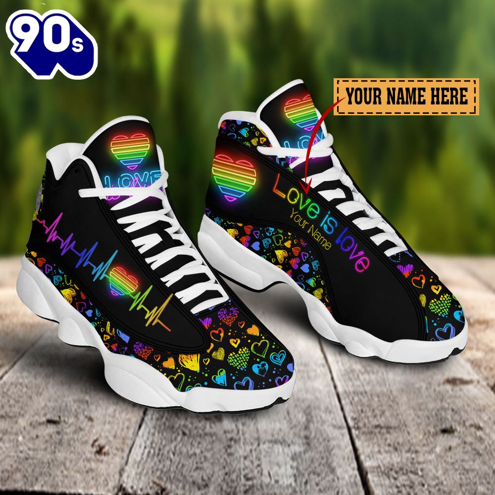 Lgbt Love Is Love Heart Beat Custom Name Jd13 Shoes Lgbt Love Is Love Heart Beat Custom Name Jd13 Shoes