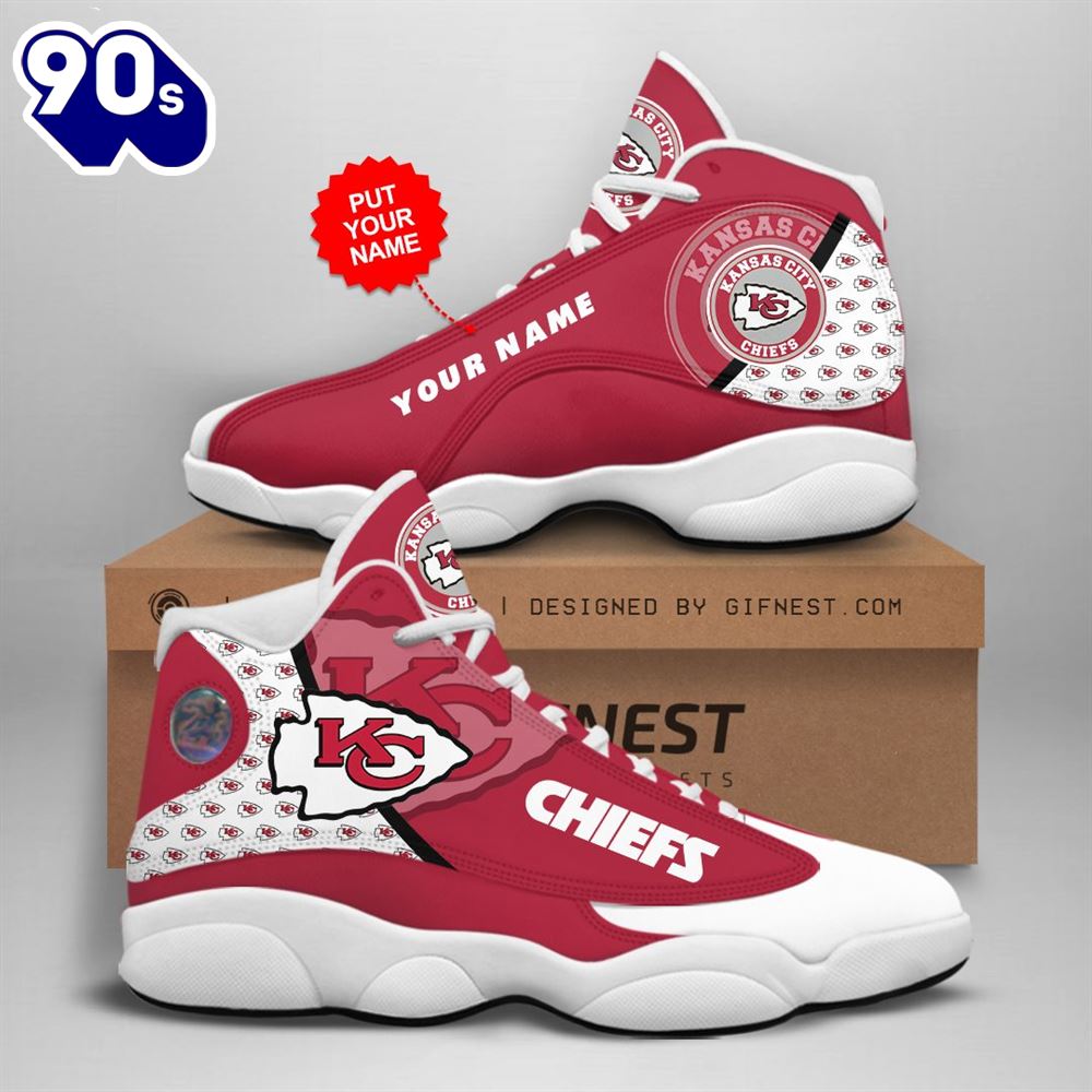 NFL Kansas City Chiefs Custom Name Air Jordan 13 Shoes V2 NFL Kansas City Chiefs Custom Name Air Jordan 13 Shoes V2