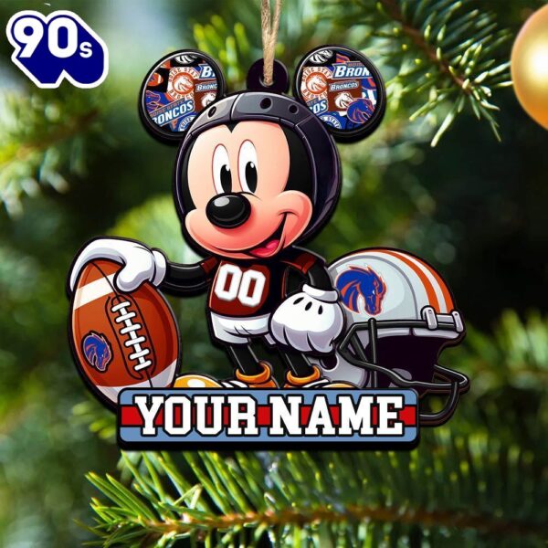 Ncaa Boise State Broncos Mickey Mouse Ornament Personalized Your Name