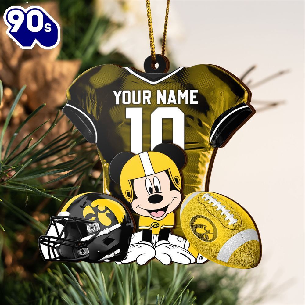Ncaa Iowa Hawkeyes Mickey Mouse Christmas Ornament Custom Your Name And Number Ncaa Iowa Hawkeyes Mickey Mouse Christmas Ornament Custom Your Name And Number