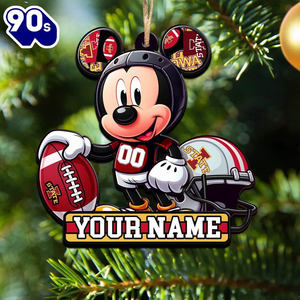 Ncaa Iowa State Cyclones Mickey Mouse Ornament Personalized Your Name Ncaa Iowa State Cyclones Mickey Mouse Ornament Personalized Your Name