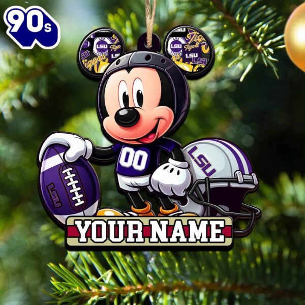 Ncaa Lsu Tigers Mickey Mouse Ornament Personalized Your Name
