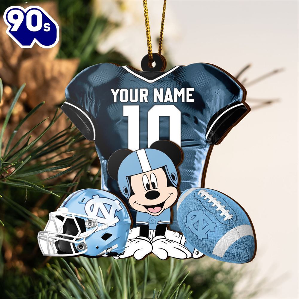 Ncaa North Carolina Tar Heels Mickey Mouse Christmas Ornament Custom Your Name And Number Ncaa North Carolina Tar Heels Mickey Mouse Christmas Ornament Custom Your Name And Number