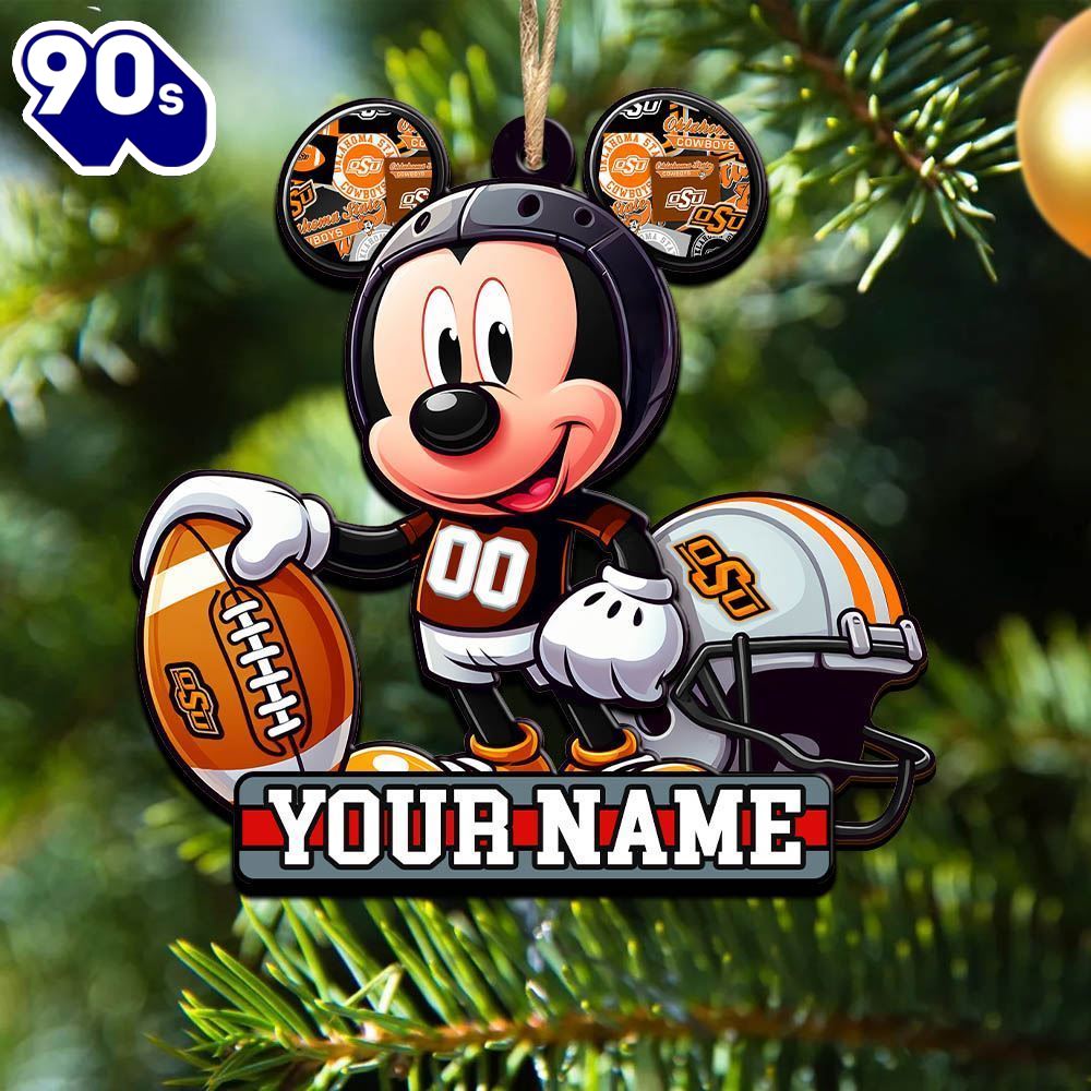 Ncaa Oklahoma State Cowboys Mickey Mouse Ornament Personalized Your Name Ncaa Oklahoma State Cowboys Mickey Mouse Ornament Personalized Your Name