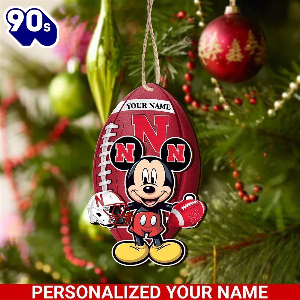 Nebraska Cornhuskers And Mickey Mouse Ornament Personalized Your Name Nebraska Cornhuskers And Mickey Mouse Ornament Personalized Your Name