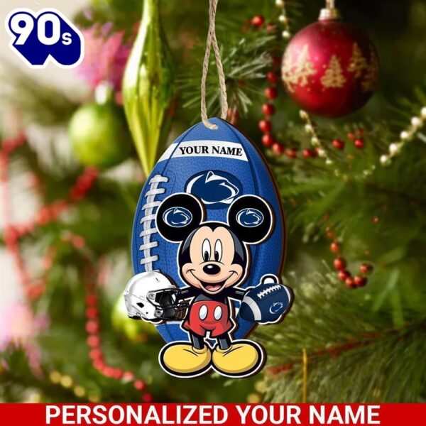 Penn State Nittany Lions And Mickey Mouse Ornament Personalized Your Name