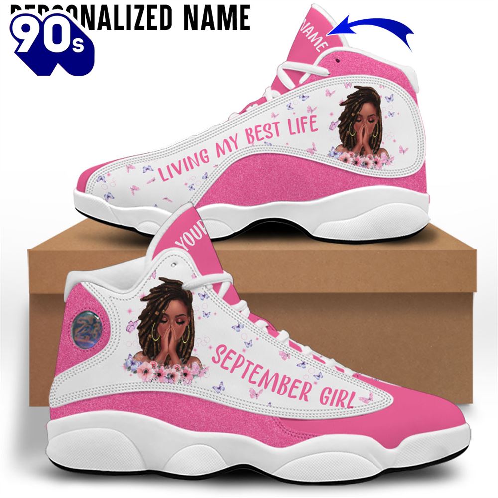 Personalized Name September Girl Jordan 13 Shoes Personalized Name September Girl Jordan 13 Shoes
