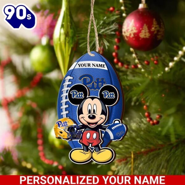 Pittsburgh Panthers And Mickey Mouse Ornament Personalized Your Name