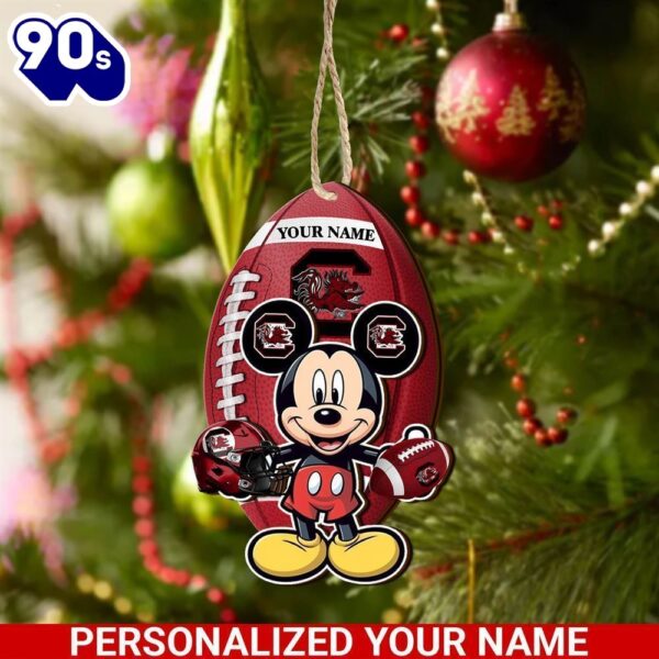 South Carolina Gamecocks And Mickey Mouse Ornament Personalized Your Name