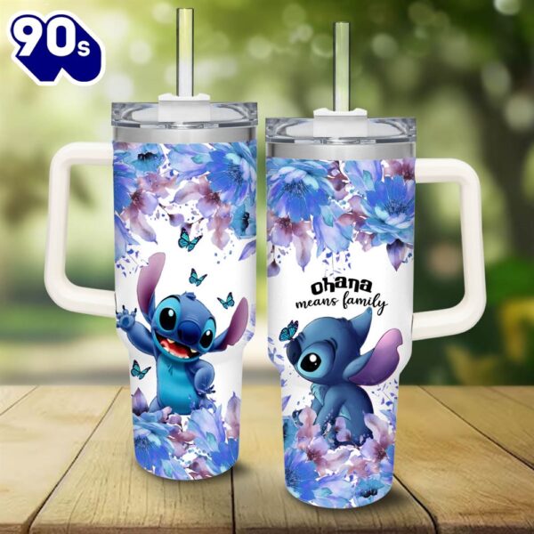 Stitch Flower Pattern 40oz Tumbler